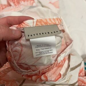 Pottery Barn King Size Koi Fish Duvet set - organic cotton